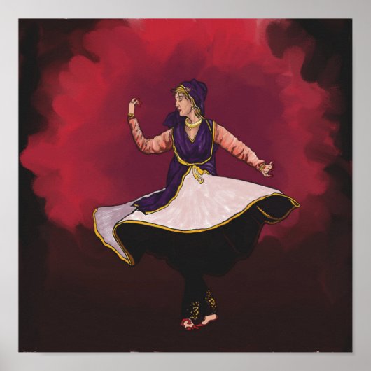 Poster Danseur Kathak - une prestation solo (Devant)