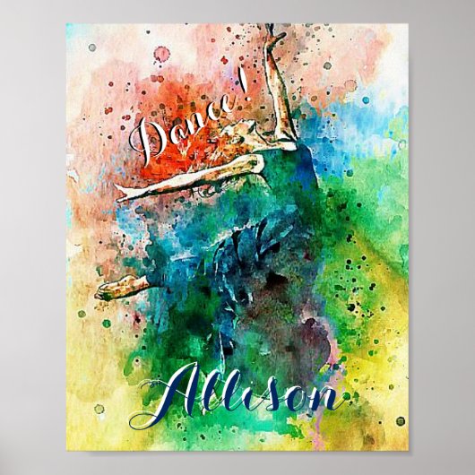 Poster Danseur personnalisé (Devant)