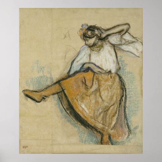 Poster Danseur russe par Edgar Degas (Devant)