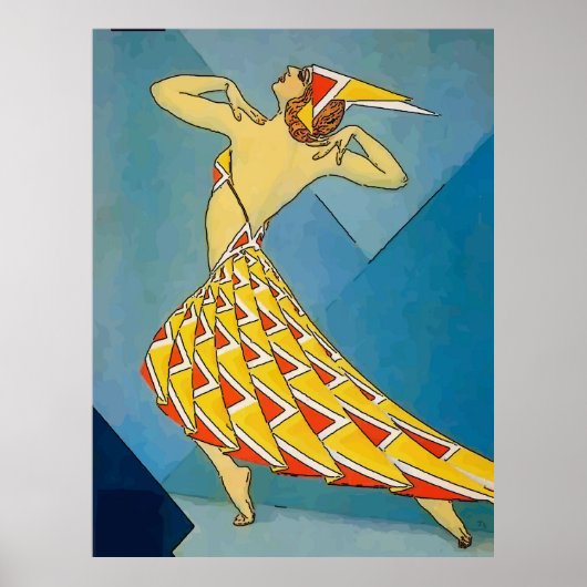 Poster Danseur vintage (Devant)