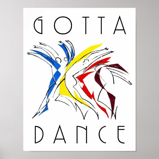 Poster Danseurs Abstraits Danser - Dance Lover Artwork (Devant)