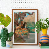 Poster Danseurs Ballerina en Orange par Edgar Degas Vinta