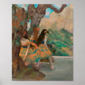 Poster Danseurs Ballerina en Orange par Edgar Degas Vinta (Devant)
