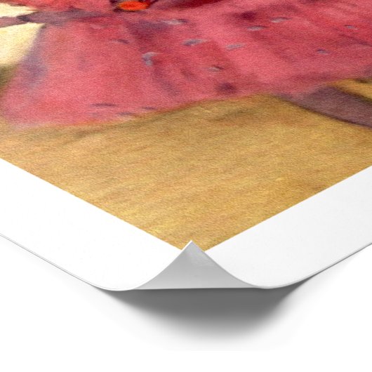 Poster Danseurs de ballet en rose par Edgar Degas (Coin)