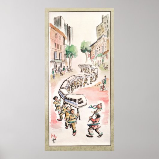 Poster Danseurs de dragon modernes (Devant)