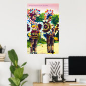 Poster Danseurs de guerre indiens Shawnee, Oklahoma (Bureau à domicile)