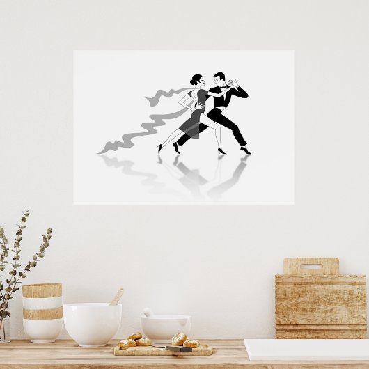 Poster Danseurs de tango (Cuisine)