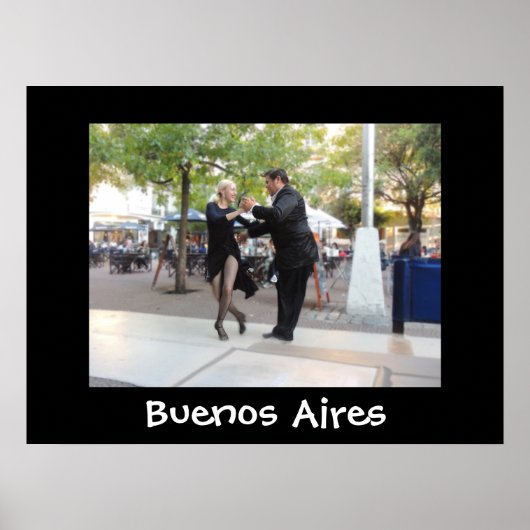 Poster Danseurs de Tango à Plaza Dorrego (Devant)