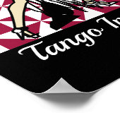 Poster Danseurs de tango sur Arrière - plan géométrique d (Coin)