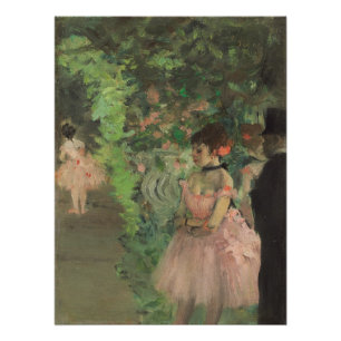Poster Danseurs d'Edgar Degas   à l'arrière plan,