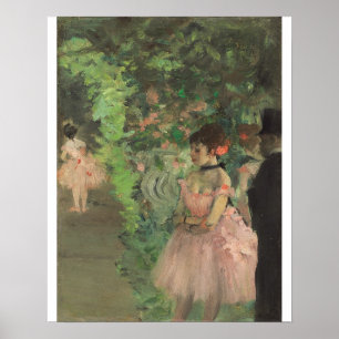 Poster Danseurs d'Edgar Degas à l'arrière plan,