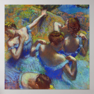 Poster Danseurs en bleu, Edgar Degas