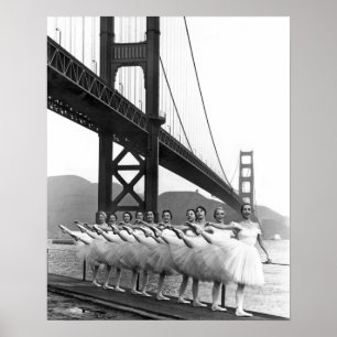 Poster Danseurs Golden Gate Bridge