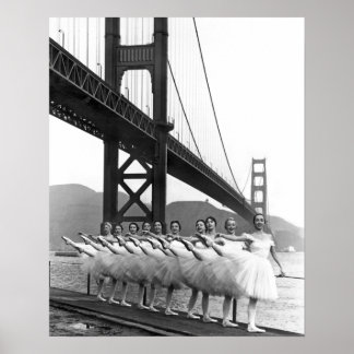 Poster Danseurs Golden Gate Bridge