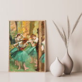 Poster Danseurs, Pink et Green Edgar Degas Vintage