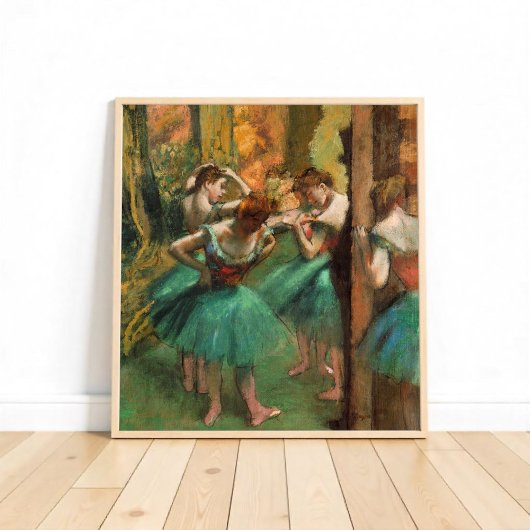Poster Danseurs, Rose et Vert par degrés, Art