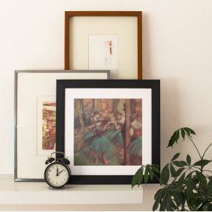 Poster Danseurs, rose et vert par Edgar Degas