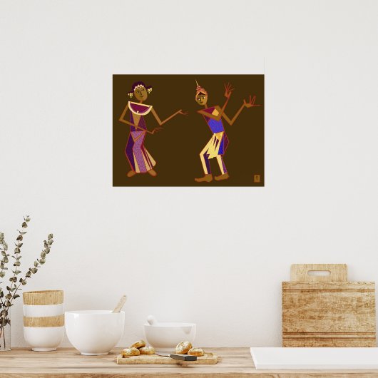 Poster Danseurs thaïlandais (Cuisine)