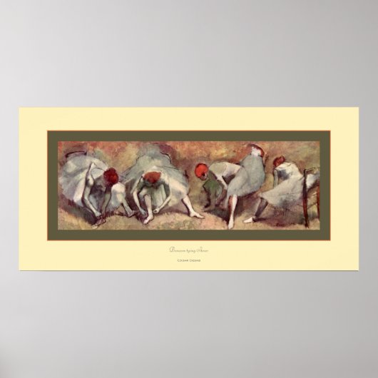 Poster Danseurs Tying Chaussures~ Edgar Degas (Devant)