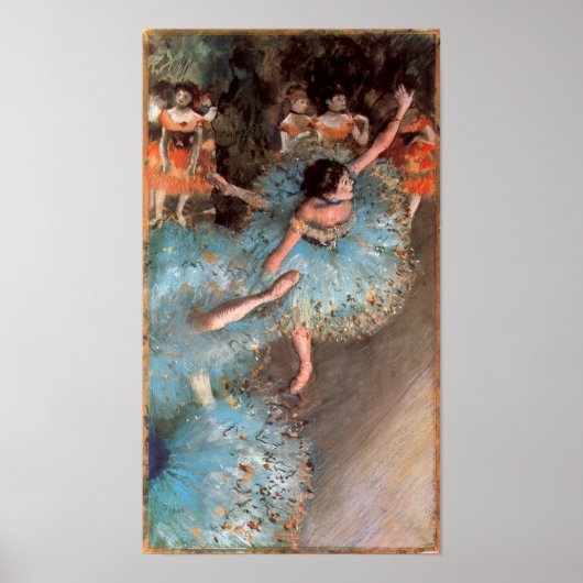 Poster Danseurs Verts par Edgar Degas (Devant)