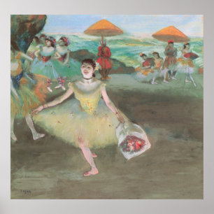 Poster Danseuse avec bouquet, s’inclinant, d’Edgar Degas