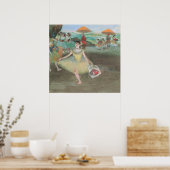 Poster Danseuse avec bouquet, s'inclinant par Edgar Degas (Cuisine)