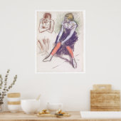 Poster Danseuse avec des Bas rouges par Edgar Degas (Cuisine)