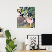 Poster Danseuse avec un bouquet de fleurs par Edgar Degas (Bureau à domicile)