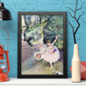 Poster Danseuse avec un bouquet de fleurs par Edgar Degas
