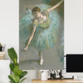 Poster Danseuse dans Green Edgar Degas (Bureau à domicile)