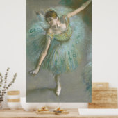Poster Danseuse dans Green Edgar Degas (Cuisine)