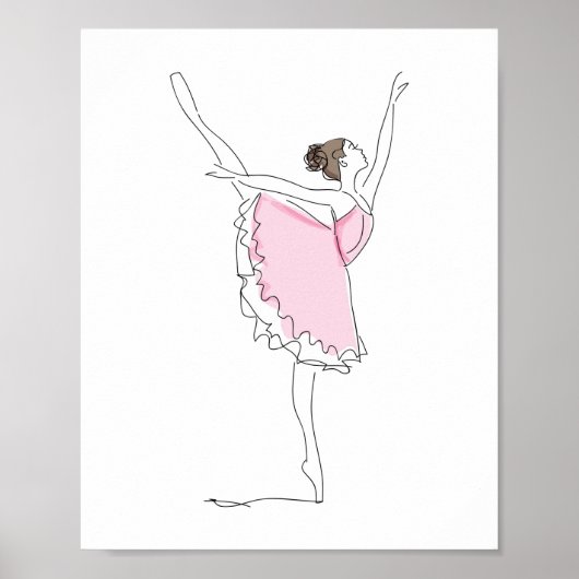 Poster Danseuse, Danseuse de ballet, Danseuse étoile, Tut (Devant)