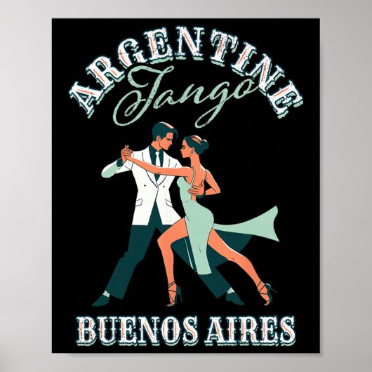 Poster Danseuse Danseuse Interprétation Argentine Tango B (Devant)