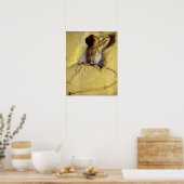 Poster Danseuse de Degas en Art Jaune Imprimer (Cuisine)