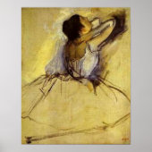 Poster Danseuse de Degas en Art Jaune Imprimer (Devant)