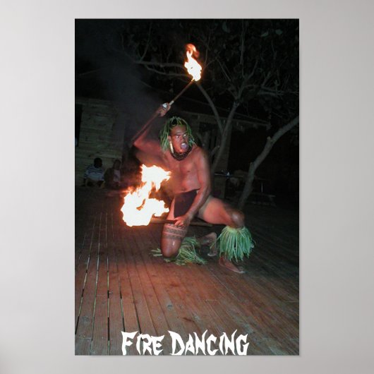 Poster Danseuse de feu du Pacifique Sud (Devant)