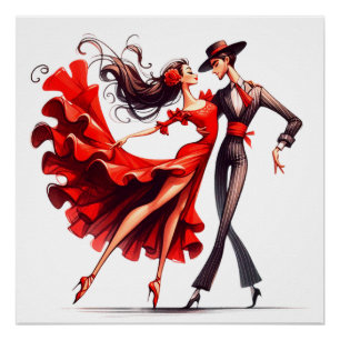 Poster Danseuse de flamenco