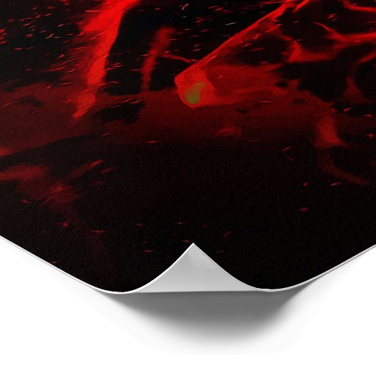 Poster Danseuse de flamenco au feu (Coin)