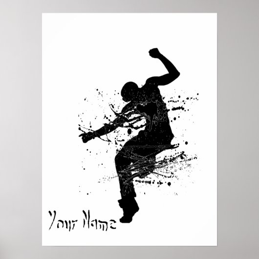 Poster Danseuse de graffiti Hip hop personnalisée (Devant)