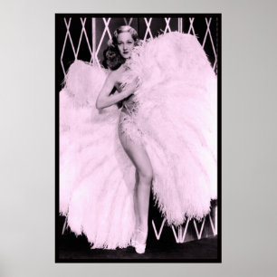 Poster Danseuse de plume Sally Rand