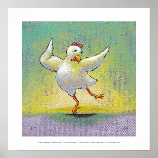 Poster Danseuse de poulet moderne interprétative danser a (Devant)
