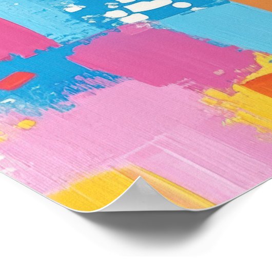 Poster Danseuse de salsa Robe rouge Abstrait Mur Art (Coin)