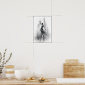 Poster Danseuse de tango en mouvement expressif (Cuisine)