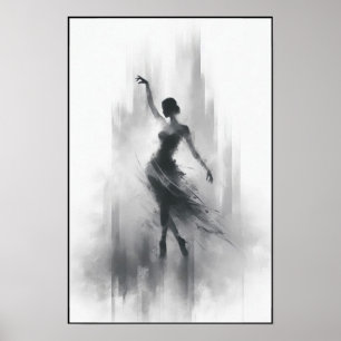Poster Danseuse de tango en mouvement expressif