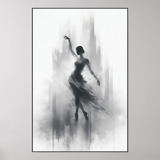 Poster Danseuse de tango en mouvement expressif (Devant)