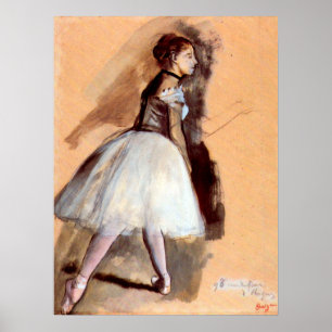 Poster Danseuse Debout d'Edgar Degas, Art de Ballet Ancie