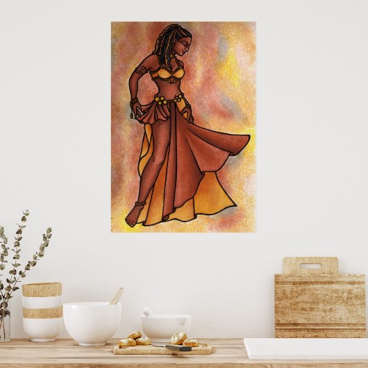 Poster Danseuse du ventre déesse (Cuisine)