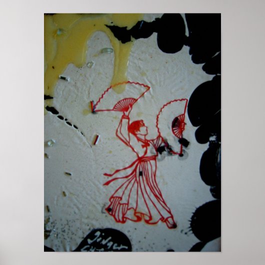 Poster "Danseuse éventail 2" (Devant)