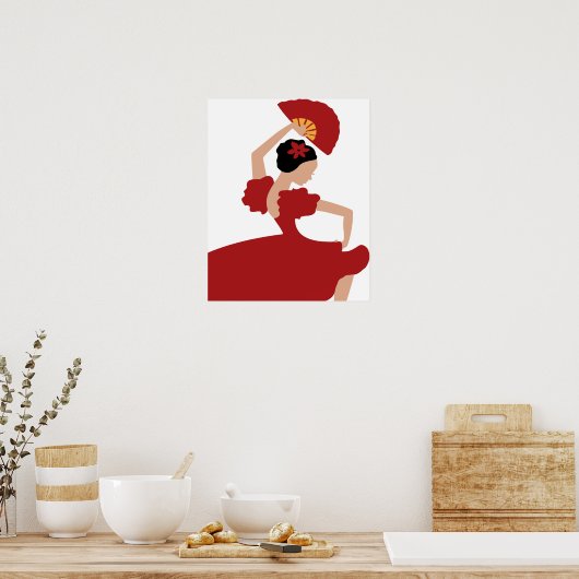 Poster Danseuse flamenco (Cuisine)