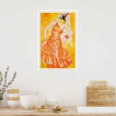 Poster Danseuse Flamenco Espagnole Espagne Publicité Vin (Cuisine)